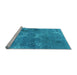 Sideview of Machine Washable Oriental Light Blue Industrial Rug, wshurb2804lblu