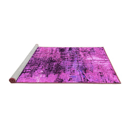 Sideview of Machine Washable Oriental Pink Industrial Rug, wshurb2805pnk