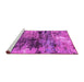 Sideview of Machine Washable Oriental Pink Industrial Rug, wshurb2805pnk