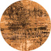 Round Oriental Orange Industrial Rug, urb2805org