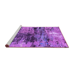 Sideview of Machine Washable Oriental Purple Industrial Area Rugs, wshurb2805pur