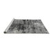 Sideview of Machine Washable Oriental Gray Industrial Rug, wshurb2805gry