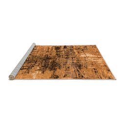 Sideview of Machine Washable Oriental Orange Industrial Area Rugs, wshurb2805org