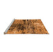 Sideview of Machine Washable Oriental Orange Industrial Area Rugs, wshurb2805org