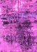 Machine Washable Oriental Pink Industrial Rug, wshurb2805pnk