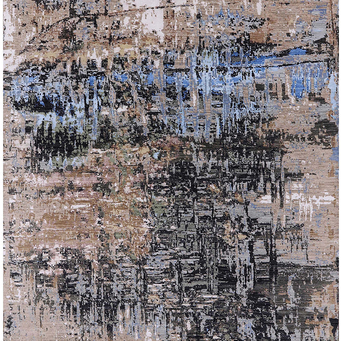 Machine Washable Industrial Modern Silver Pink Rug, wshurb2805