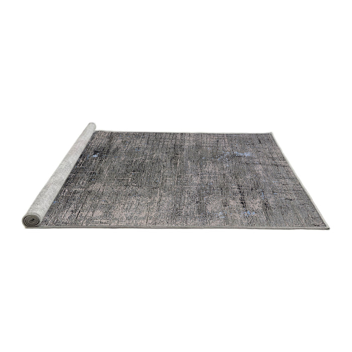 Sideview of Machine Washable Industrial Modern Dark Gray Rug, wshurb2806