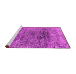 Sideview of Machine Washable Oriental Pink Industrial Rug, wshurb2806pnk