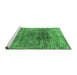 Sideview of Machine Washable Oriental Emerald Green Industrial Area Rugs, wshurb2806emgrn