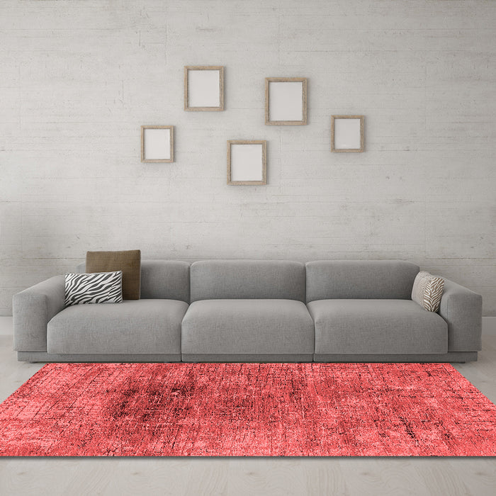 Industrial Red Washable Rugs