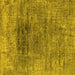 Square Machine Washable Oriental Yellow Industrial Rug, wshurb2806yw