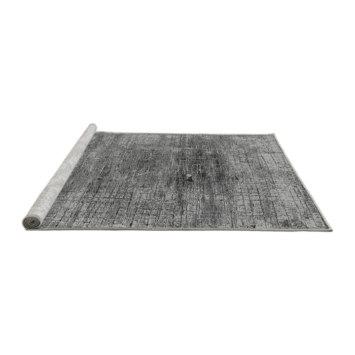 Sideview of Machine Washable Oriental Gray Industrial Rug, wshurb2806gry