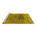 Sideview of Machine Washable Oriental Yellow Industrial Rug, wshurb2806yw