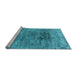 Sideview of Machine Washable Oriental Light Blue Industrial Rug, wshurb2806lblu