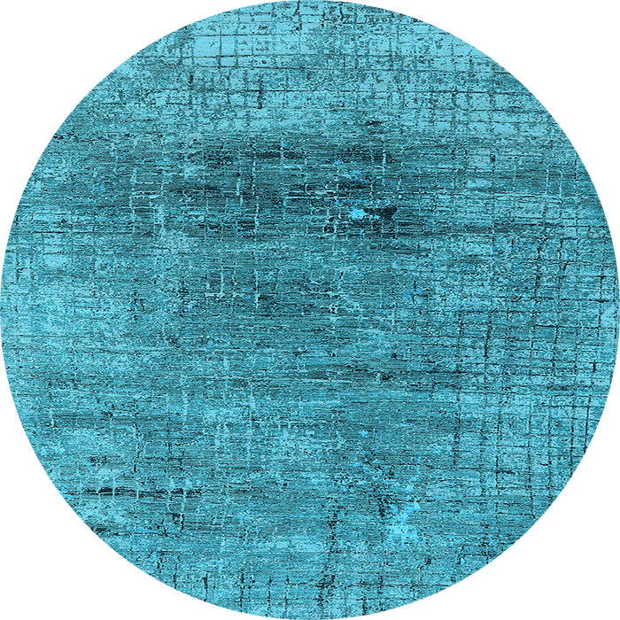 Round Oriental Light Blue Industrial Rug, urb2806lblu