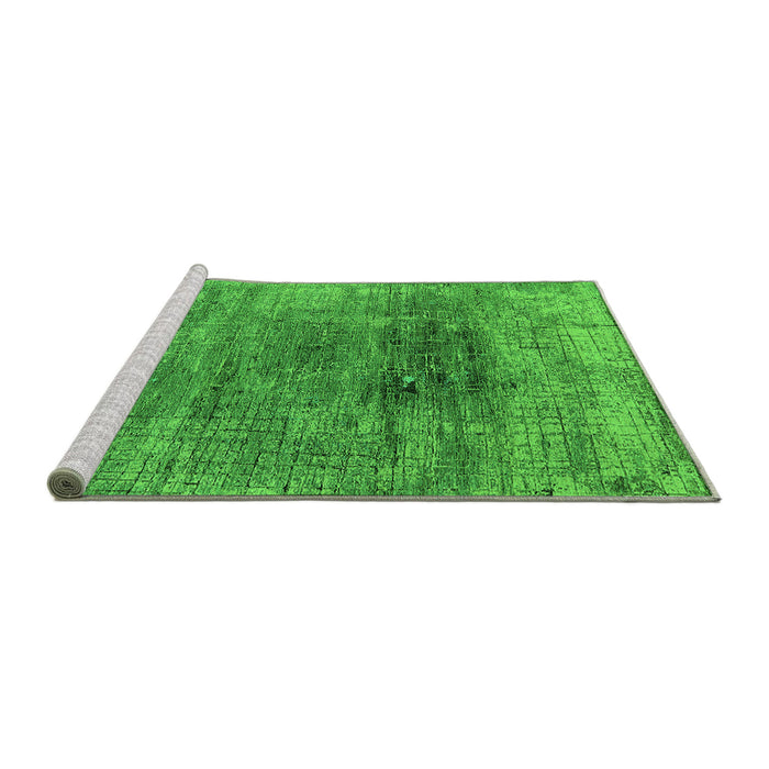 Sideview of Machine Washable Oriental Green Industrial Area Rugs, wshurb2806grn