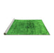 Sideview of Machine Washable Oriental Green Industrial Area Rugs, wshurb2806grn