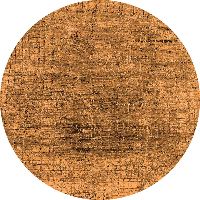Round Oriental Orange Industrial Rug, urb2806org