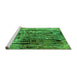 Sideview of Machine Washable Oriental Green Industrial Area Rugs, wshurb2807grn