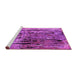 Sideview of Machine Washable Oriental Pink Industrial Rug, wshurb2807pnk