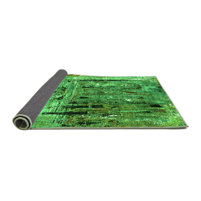 Sideview of Oriental Green Industrial Rug, urb2807grn