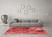 Machine Washable Oriental Red Industrial Rug, wshurb2807red