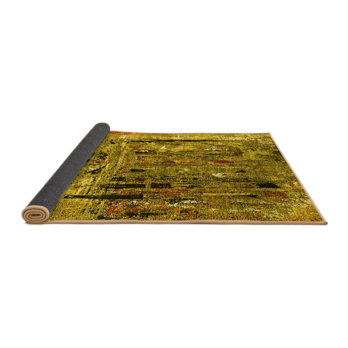 Sideview of Oriental Yellow Industrial Rug, urb2807yw