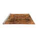 Sideview of Machine Washable Oriental Orange Industrial Area Rugs, wshurb2807org