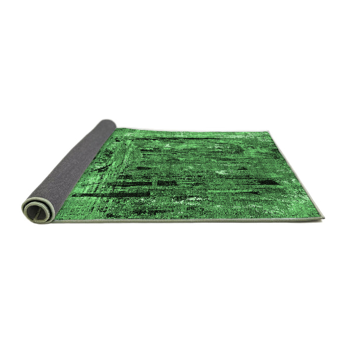 Sideview of Oriental Emerald Green Industrial Rug, urb2807emgrn