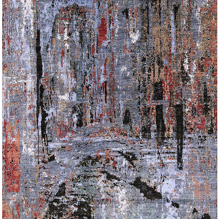 Mid-Century Modern Purple Oriental Rug, urb2807