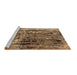 Sideview of Machine Washable Oriental Brown Industrial Rug, wshurb2807brn