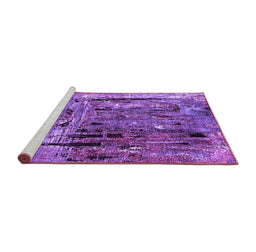 Sideview of Machine Washable Oriental Purple Industrial Area Rugs, wshurb2807pur