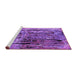 Sideview of Machine Washable Oriental Purple Industrial Area Rugs, wshurb2807pur