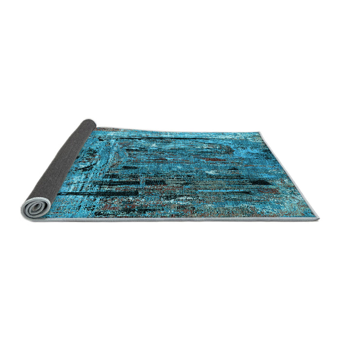 Sideview of Oriental Light Blue Industrial Rug, urb2807lblu