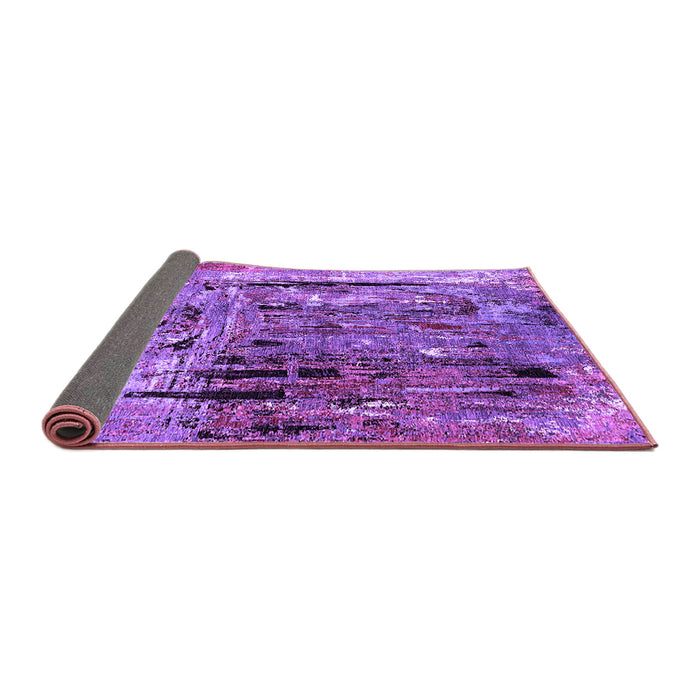 Sideview of Oriental Purple Industrial Rug, urb2807pur