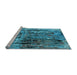 Sideview of Machine Washable Oriental Light Blue Industrial Rug, wshurb2807lblu