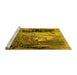 Sideview of Machine Washable Oriental Yellow Industrial Rug, wshurb2808yw