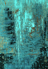 Oriental Turquoise Industrial Rug, urb2808turq