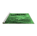 Sideview of Machine Washable Oriental Emerald Green Industrial Area Rugs, wshurb2808emgrn