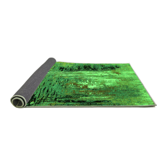 Sideview of Oriental Green Industrial Rug, urb2808grn