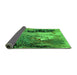 Sideview of Oriental Green Industrial Rug, urb2808grn