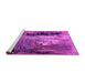 Sideview of Machine Washable Oriental Pink Industrial Rug, wshurb2808pnk