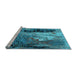 Sideview of Machine Washable Oriental Light Blue Industrial Rug, wshurb2808lblu