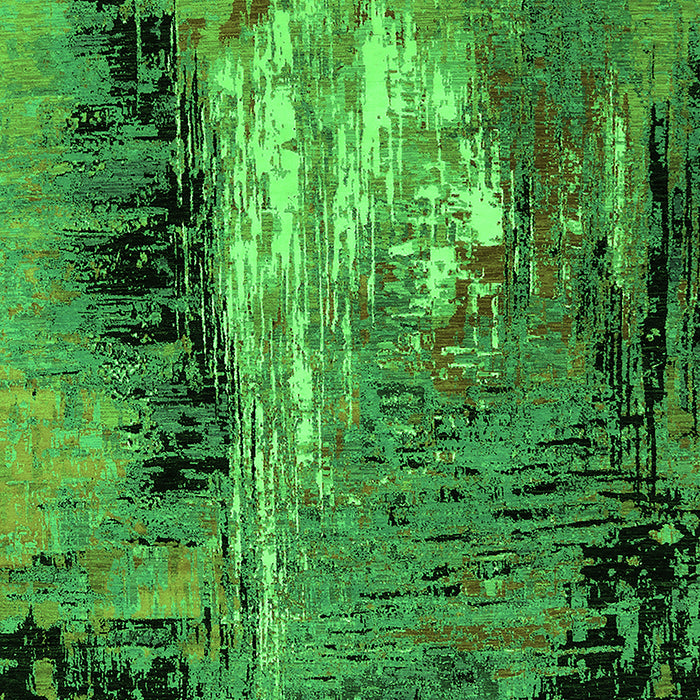 Machine Washable Oriental Green Industrial Area Rugs, wshurb2808grn