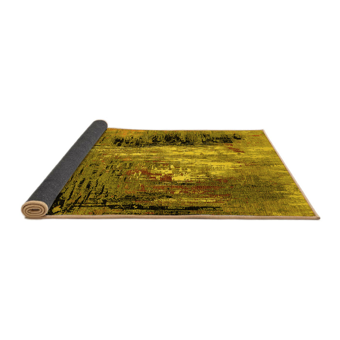 Sideview of Oriental Yellow Industrial Rug, urb2808yw
