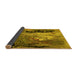 Sideview of Oriental Yellow Industrial Rug, urb2808yw