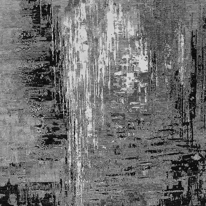 Machine Washable Oriental Gray Industrial Rug, wshurb2808gry