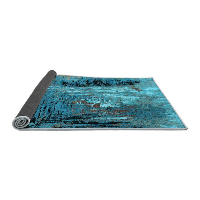 Sideview of Oriental Light Blue Industrial Rug, urb2808lblu