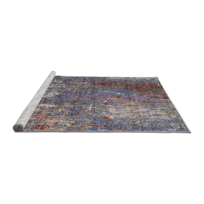 Sideview of Machine Washable Industrial Modern Purple Rug, wshurb2809