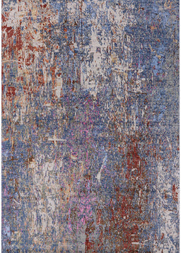 Mid-Century Modern Purple Oriental Rug, urb2809